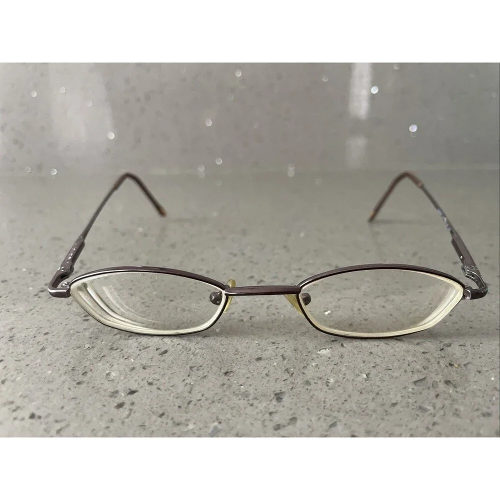 Adrienne Vittadini Eyeglasses Frames ONLY Brown Oval Metal AV6026 107 45-19-135